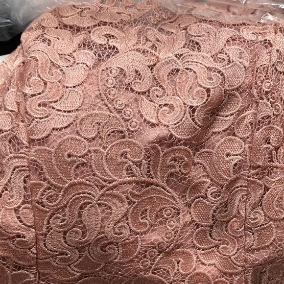 Aidan Mattox Bato Sleeveless Apricot Lace Dress Pristine Condition. Never worn. - Picture 3 of 7